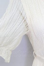 画像4: 【SALE】F&A / ストライプレースガウンワンピース  アイボリー T-24-02-11-016-LO-OP-HD-ZT053 (4)
