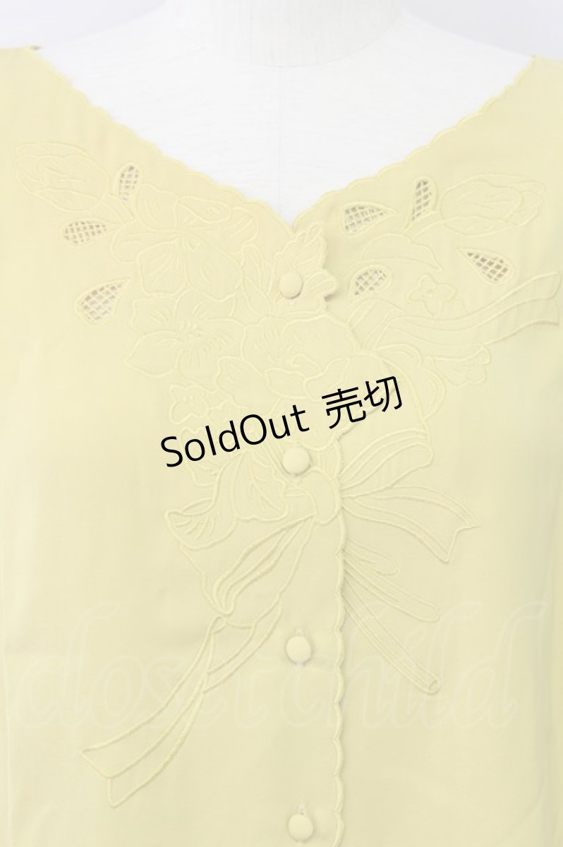 画像3: 【SALE】an another angelus / ブーケ刺繍ブラウス  イエロー T-24-02-14-021-CA-BL-HD-ZT159 (3)