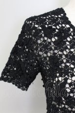 画像3: 【SALE】INGEBORG / フラワー透かしニットトップス  黒 T-24-02-18-036-LO-TO-HD-ZT360 (3)