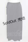 【SALE】KANEKO ISAO / サテンスカート  黒 T-24-02-18-057-EL-SK-HD-ZT365
