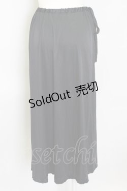 画像2: 【SALE】KANEKO ISAO / サテンスカート  黒 T-24-02-18-057-EL-SK-HD-ZT365