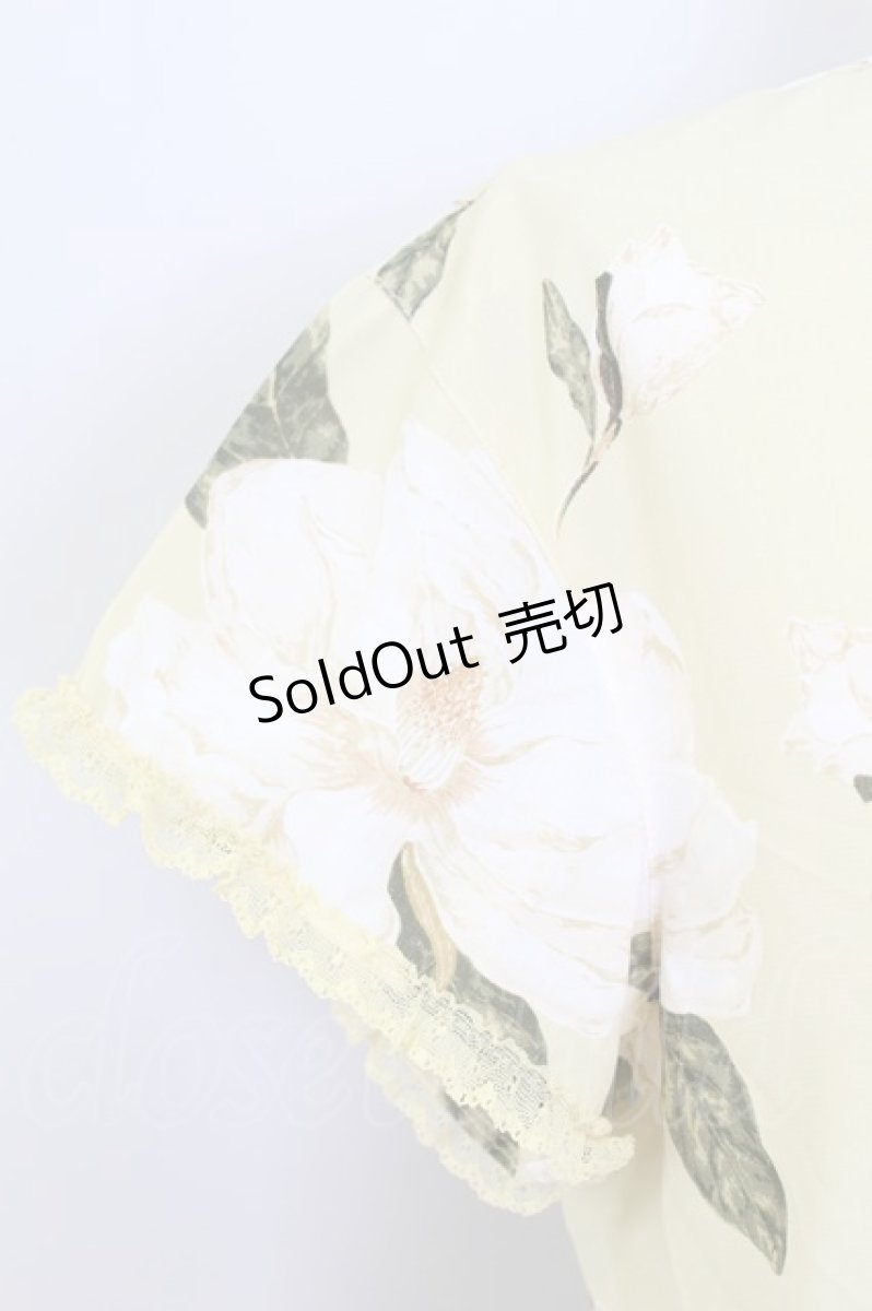 画像3: 【SALE】KANEKO ISAO / フラワー半袖トップス  イエローＸ白Ｘ緑 T-24-02-18-008-EL-TO-HD-ZT355 (3)