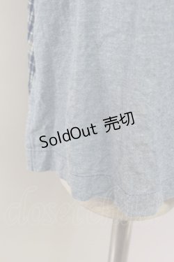 画像6: Karl Helmut / チェック切り替えロゴワッペン半袖シャツ  青チェック T-24-02-18-016-EL-BL-HD-ZT361