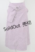 axes femme / ベルト付きロングスカート  パープル T-24-02-21-031-AX-SK-UT-ZT313