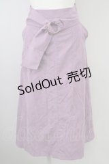 axes femme / ベルト付きロングスカート  パープル T-24-02-21-031-AX-SK-UT-ZT313