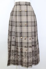 画像1: 【SALE】axes femme /フロッキーチェックスカート  カーキ T-24-02-23-041-AX-SK-AS-ZT385 (1)