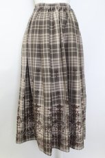 画像2: 【SALE】axes femme /フロッキーチェックスカート  カーキ T-24-02-23-041-AX-SK-AS-ZT385 (2)