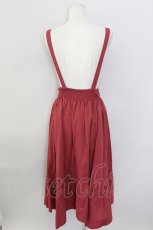 画像2: 【SALE】axes femme / サス付き裾切替スカート  赤 T-24-02-23-043-AX-SK-AS-ZT385 (2)