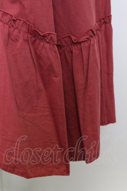 画像4: axes femme / サス付き裾切替スカート  赤 T-24-02-23-043-AX-SK-AS-ZT385