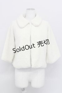 axes femme / ファーボアボレロ M 生成り T-24-02-25-021-AX-TO-SZ-ZT-C017