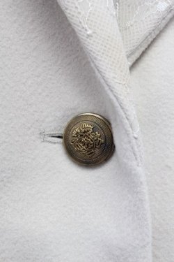 画像4: axes femme / COATレース衿ロングコート M 生成り T-24-02-25-023-AX-CO-SZ-ZT-C017