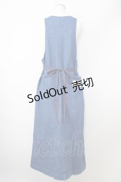 画像2: PINK HOUSE / くま刺繍デニムワンピース  ブルー T-24-03-01-017-LO-OP-AS-ZI