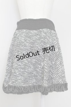 画像2: 【SALE】axes femme /カットツイードフレアースカート M クロ T-24-03-02-016-AX-SK-SZ-ZT030