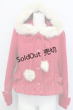 画像1: Angelic Pretty / COATハートちゃんフード付コート  赤 T-24-03-03-004-AP-CO-SZ-ZT-C025