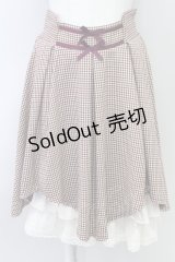 axes femme POETIQUE /千鳥スカート  ワイン T-24-03-04-031-AX-SK-AS-ZT176