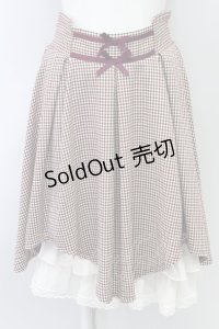 axes femme POETIQUE /千鳥スカート  ワイン T-24-03-04-031-AX-SK-AS-ZT176