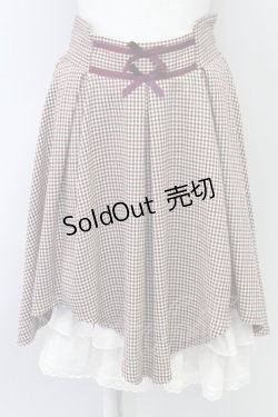 画像1: axes femme POETIQUE /千鳥スカート  ワイン T-24-03-04-031-AX-SK-AS-ZT176