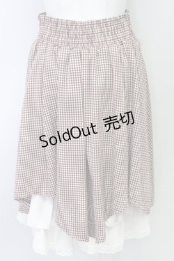 画像2: axes femme POETIQUE /千鳥スカート  ワイン T-24-03-04-031-AX-SK-AS-ZT176