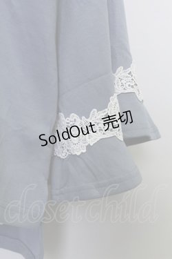 画像4: axes femme / レースデザインパーカー  ブルー T-24-03-04-014-AX-TO-AS-ZT153