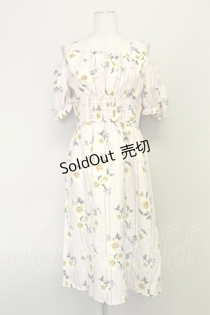 画像1: 【SALE】axes femme POETIQUE /ひまわりワンピース  ピンク T-24-03-04-017-AX-OP-AS-ZH (1)