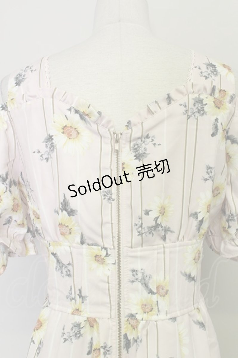 画像3: 【SALE】axes femme POETIQUE /ひまわりワンピース  ピンク T-24-03-04-017-AX-OP-AS-ZH (3)