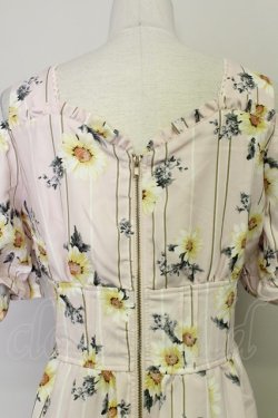 画像3: axes femme POETIQUE /ひまわりワンピース  ピンク T-24-03-04-017-AX-OP-AS-ZT153