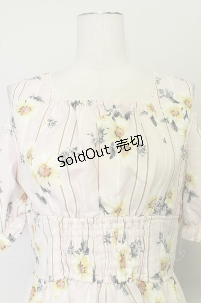 画像6: 【SALE】axes femme POETIQUE /ひまわりワンピース  ピンク T-24-03-04-017-AX-OP-AS-ZH (6)
