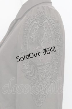 画像3: 【SALE】axes femme / 肩レースロングジャケット M 茶 T-24-03-06-007-AX-JA-SZ-ZT354