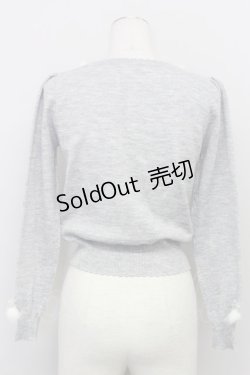 画像2: Secret Honey / ぽんぽんカーディガン 2 グレー T-24-03-08-024-CA-TO-SZ-ZT281