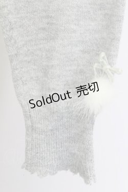 画像3: Secret Honey / ぽんぽんカーディガン 2 グレー T-24-03-08-024-CA-TO-SZ-ZT281