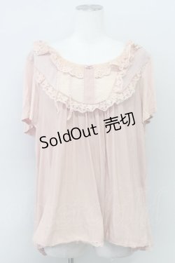 画像1: Franche Lippee /  ヨークフリルトップス  ピンク T-24-03-13-011-LO-TO-UT-ZT411