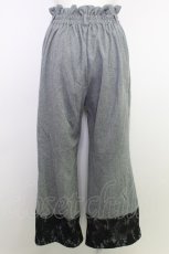 画像2: 【SALE】axes femme / ヘリンボーン柄カットパンツ M グレー T-24-03-14-026-AX-PA-SZ-ZT040 (2)