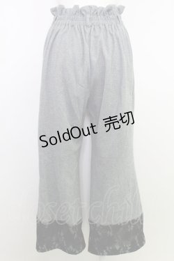 画像2: 【SALE】axes femme / ヘリンボーン柄カットパンツ M グレー T-24-03-14-026-AX-PA-SZ-ZT040