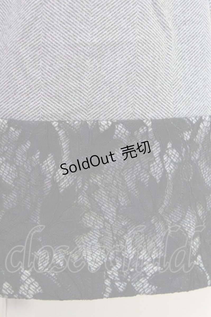 画像3: 【SALE】axes femme / ヘリンボーン柄カットパンツ M グレー T-24-03-14-026-AX-PA-SZ-ZT040 (3)