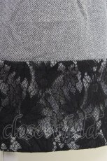 画像3: 【SALE】axes femme / ヘリンボーン柄カットパンツ M グレー T-24-03-14-026-AX-PA-SZ-ZT040 (3)