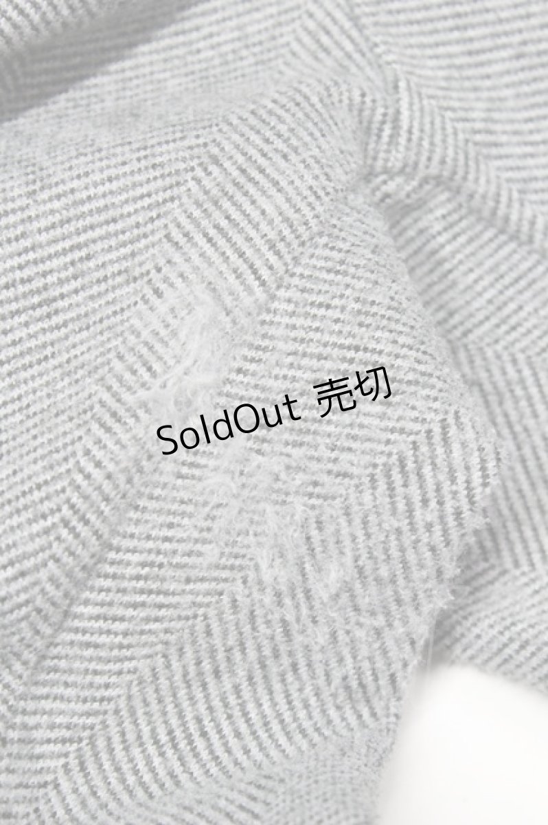 画像6: 【SALE】axes femme / ヘリンボーン柄カットパンツ M グレー T-24-03-14-026-AX-PA-SZ-ZT040 (6)
