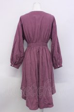 画像2: 【SALE】axes femme POETIQUE /Vネックフィッシュテールワンピース M ワイン T-24-03-15-042-AX-OP-SZ-ZH (2)