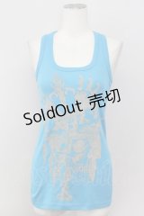 NAOTO SEVEN / タンクトップ  ブルー T-24-03-16-021-HN-TO-UT-ZT309