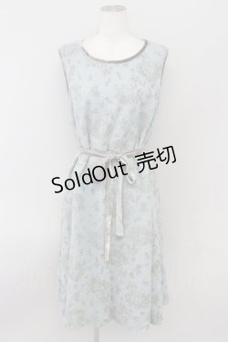 画像1: Franche Lippee / うさぎさんノースリーブワンピース  サックス T-24-03-16-031-LO-OP-UT-ZY