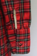 画像3: 【SALE】Swankiss / チェックレースレイヤードワンピース  赤 T-24-03-16-032-CA-OP-UT-ZT310 (3)