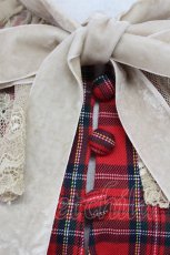 画像4: 【SALE】Swankiss / チェックレースレイヤードワンピース  赤 T-24-03-16-032-CA-OP-UT-ZT310 (4)