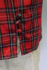 画像6: 【SALE】Swankiss / チェックレースレイヤードワンピース  赤 T-24-03-16-032-CA-OP-UT-ZT310 (6)