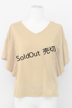 画像1: 【SALE】E hyphen world gallery PEACE / ドロップショルダープルオーバー  イエロー T-24-03-19-023-LO-TO-IG-ZT414