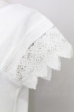 画像3: 【SALE】E hyphen world gallery PEACE / 袖ギザギザレースプルオーバー  シロ T-24-03-19-033-LO-TS-IG-ZT414 (3)