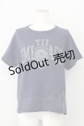 E hyphen world gallery PEACE / リメイク風カレッジプリントTシャツ  ネイビー T-24-03-19-008-LO-TS-IG-ZT413