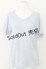 E hyphen world gallery PEACE / フロントポケットTシャツ  サックス T-24-03-19-012-LO-TS-IG-ZT413