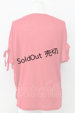 画像2: E hyphen world gallery PEACE / レースアップスリーブプルオーバー  アカ T-24-03-19-018-LO-TO-IG-ZT413