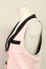 画像4: 【SALE】MALKOMALKA / /ラメ織ベスト  ピンク×黒 T-24-03-20-022-PU-JA-IW-ZT389 (4)