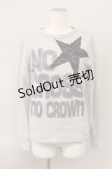 ALGONQUINS / TOP/星レース付英字ｐｔトレーナー  グレー T-24-03-20-023-AL-TO-IW-ZT389