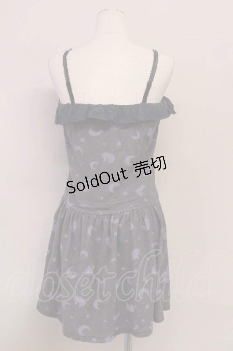 画像2: 【SALE】Candy Stripper //ナイトスカイユニコーンプリントキャミワンピ  グレー×ラベンダー T-24-03-20-029-PU-OP-IW-ZT389 (2)